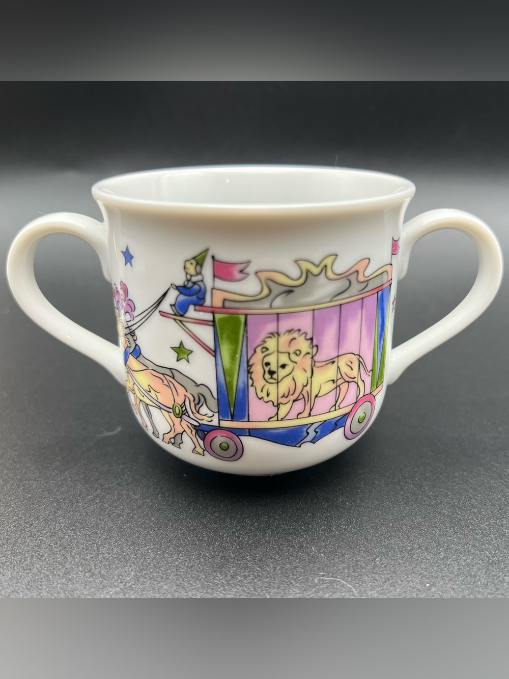 🦁 Vintage Villeroy & Boch "Le Cirque" 2-Handle Child’s Cup Mug